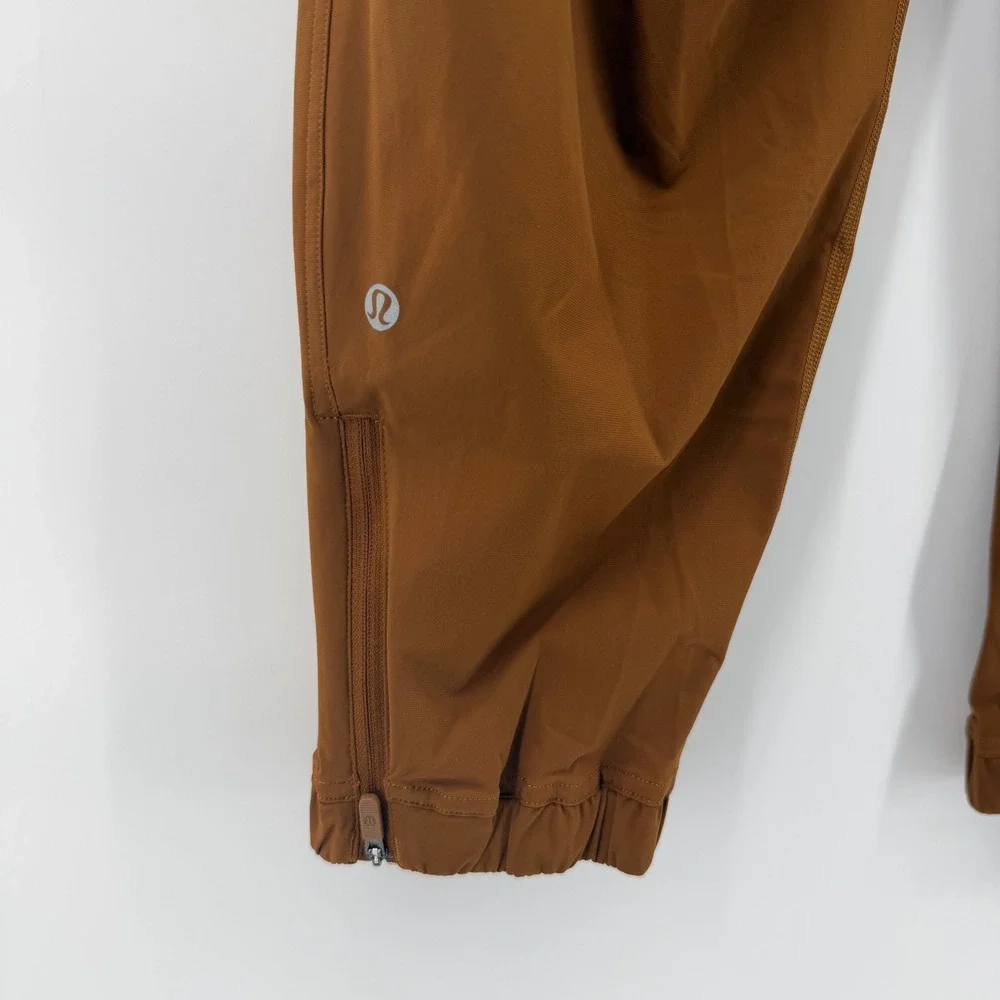Lululemon Adapted State Jogger Women 14 Brown High-Rise Zipper Cuff W6BZ2S